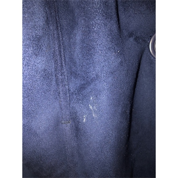 Denim & Co Navy Faux Suede Parka - Picture 4 of 8